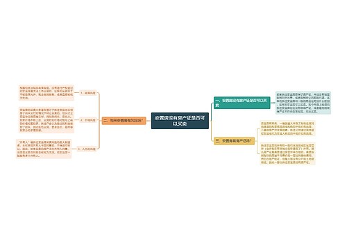 安置房没有房产证是否可以买卖