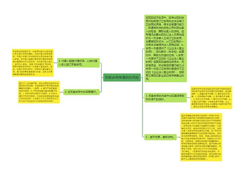 买卖合同常遇到的风险