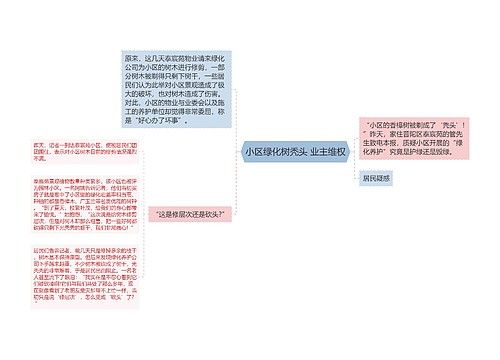 小区绿化树秃头 业主维权