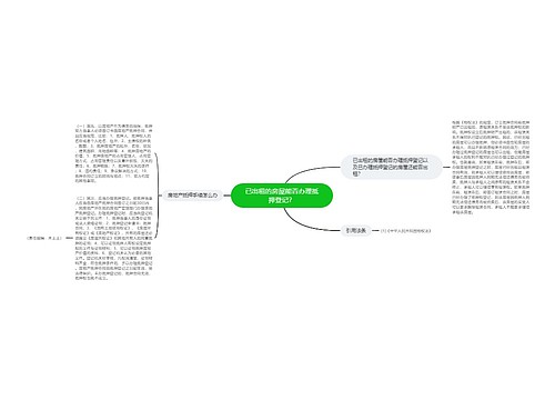 已出租的房屋能否办理抵押登记？