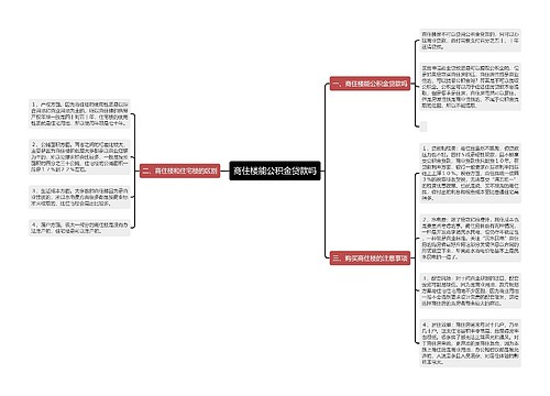 商住楼能公积金贷款吗