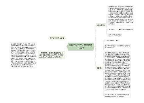 逾期办理产权证的违约责任承担