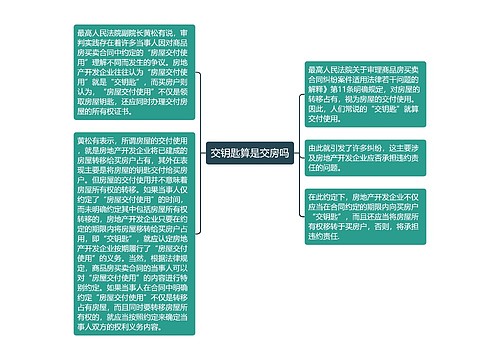 交钥匙算是交房吗