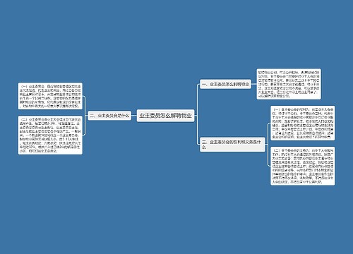 业主委员怎么解聘物业