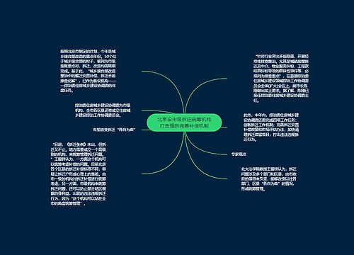 北京设市级拆迁统筹机构打击强拆完善补偿机制