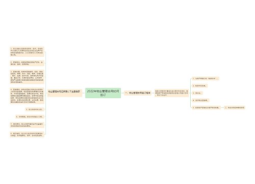 2022年物业管理合同如何签订