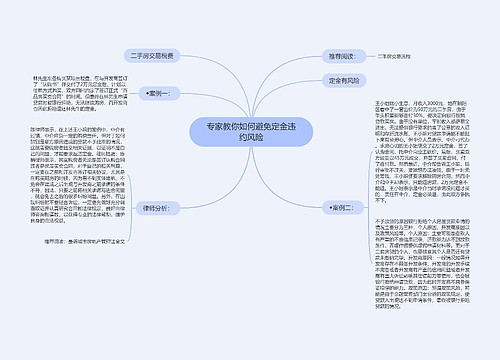 专家教你如何避免定金违约风险