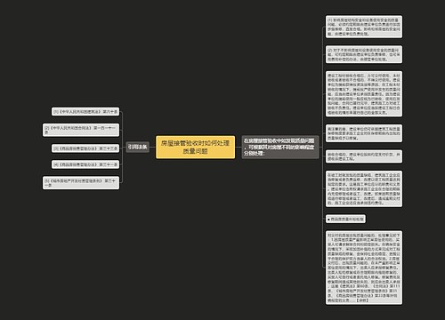 房屋接管验收时如何处理质量问题