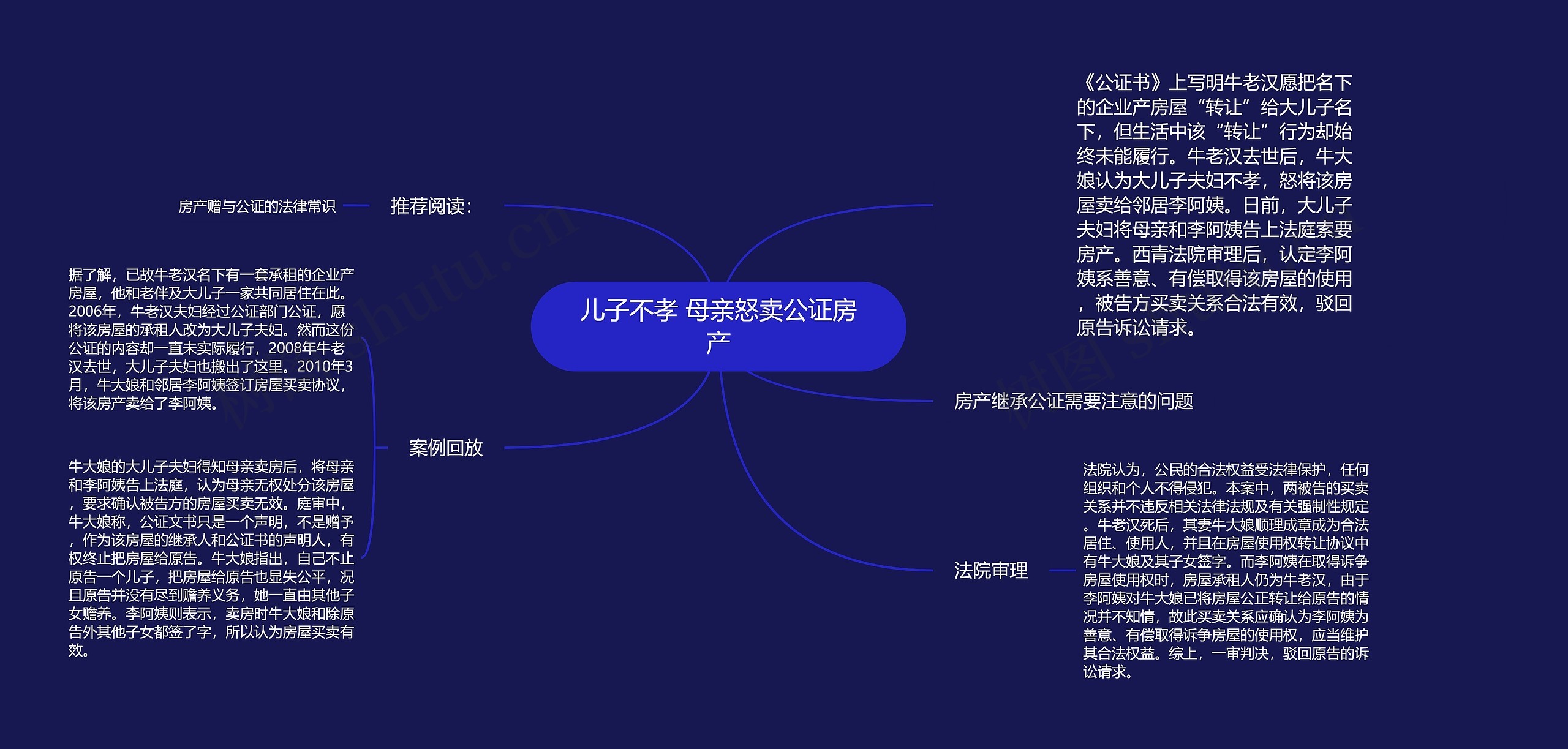 儿子不孝 母亲怒卖公证房产思维导图