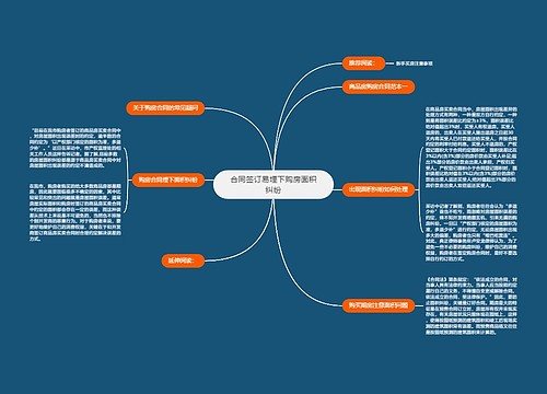 合同签订易埋下购房面积纠纷