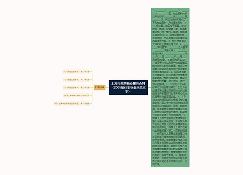 上海市前期物业服务合同（2005版住宅物业示范文本）