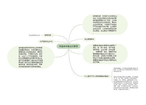 房屋维修基金的管理