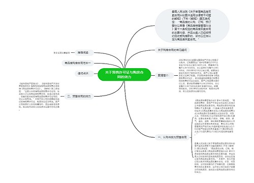 关于预售许可证与购房合同的效力