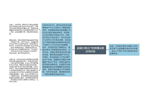 延期办理过户的房屋买卖合同纠纷