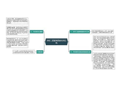 农村二层遮邻居家光可以吗