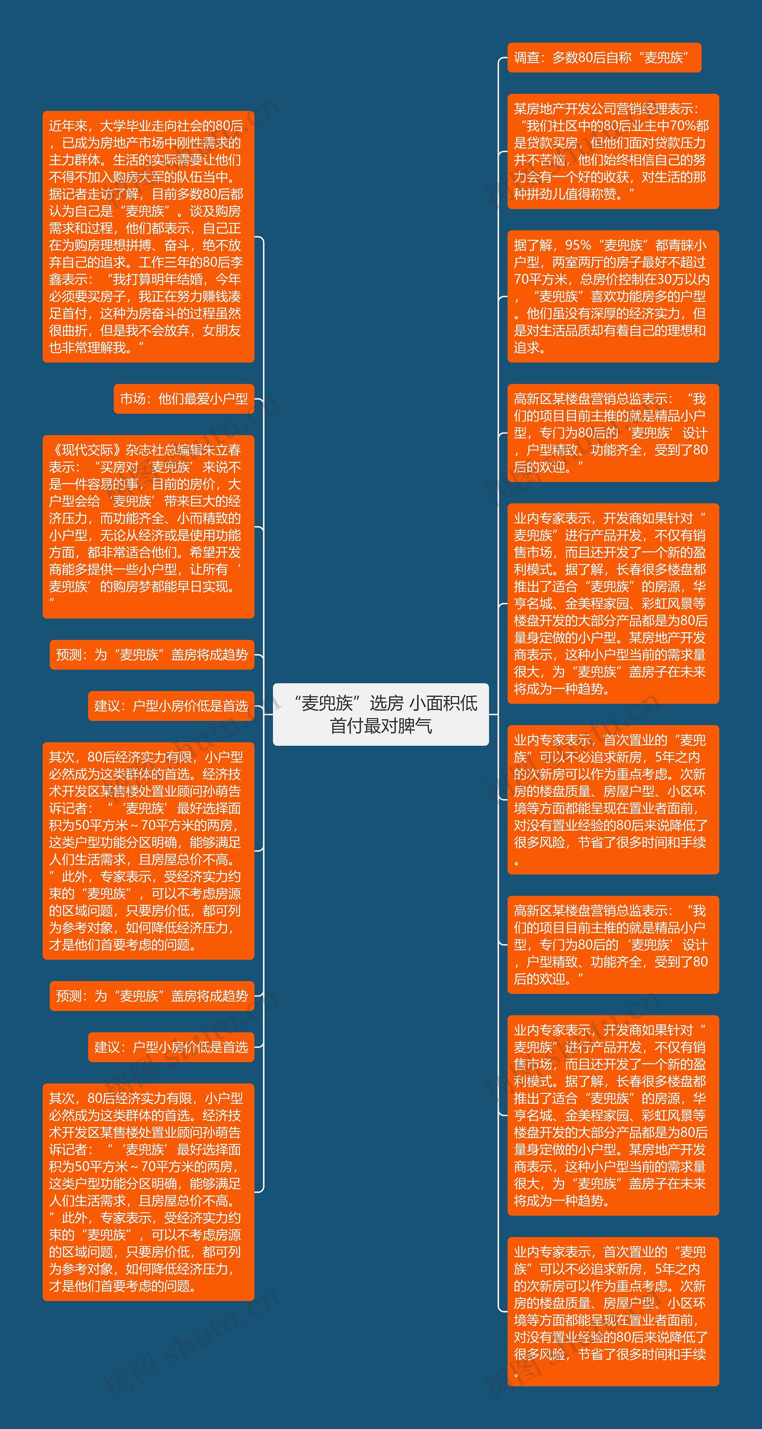 “麦兜族”选房 小面积低首付最对脾气思维导图