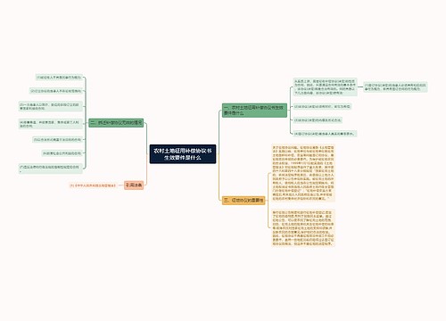 农村土地征用补偿协议书生效要件是什么