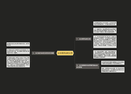 业主委员会的义务