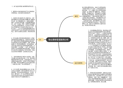 物业装修管理案例分析