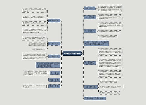 设备租赁合同书样本