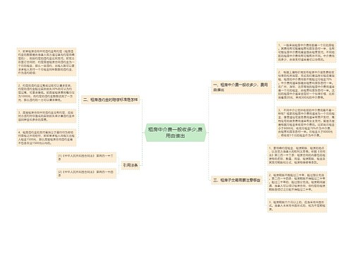 租房中介费一般收多少,费用由谁出