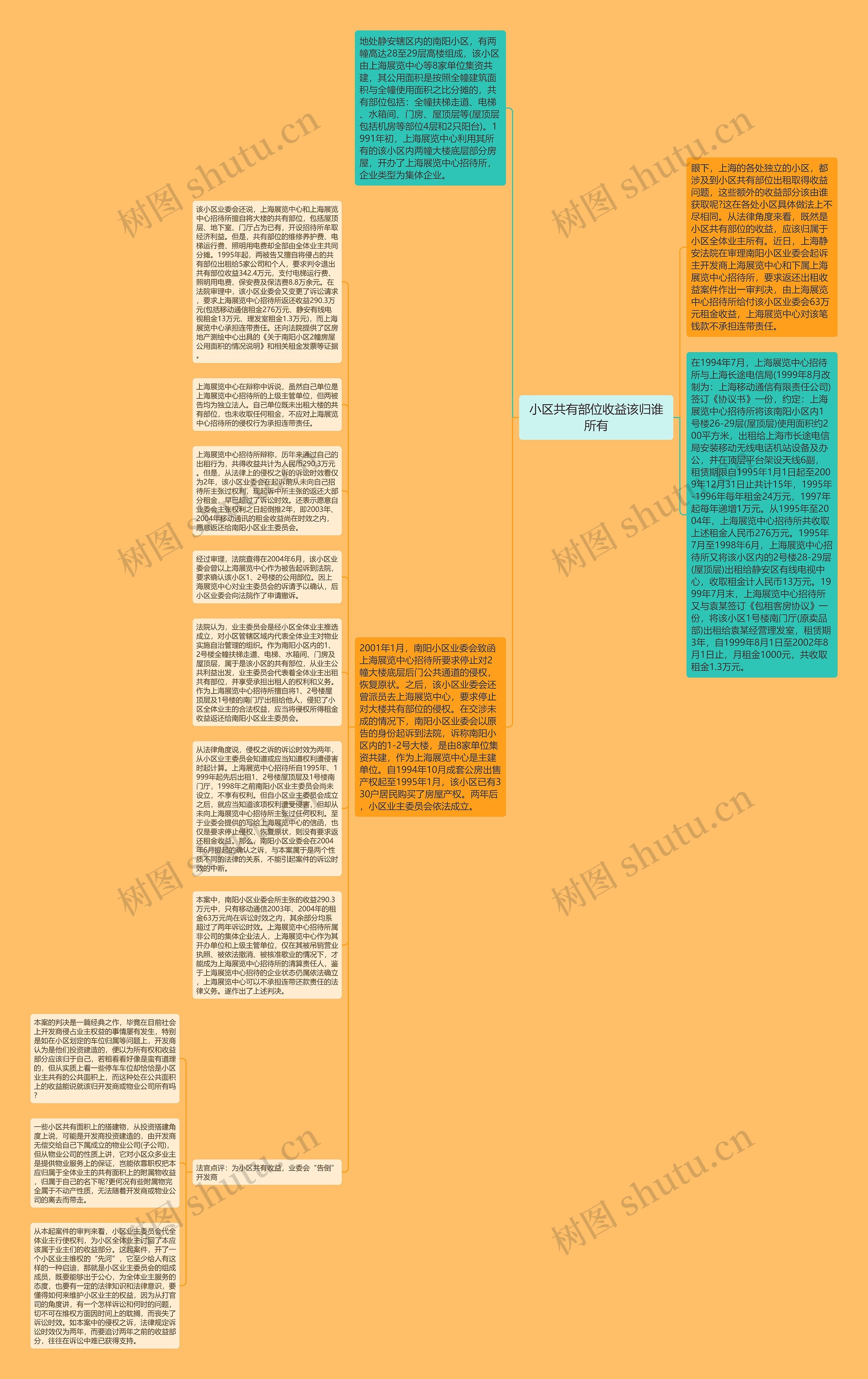 小区共有部位收益该归谁所有思维导图