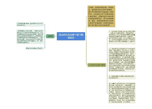 违法拆迁应由哪个部门赔偿损失