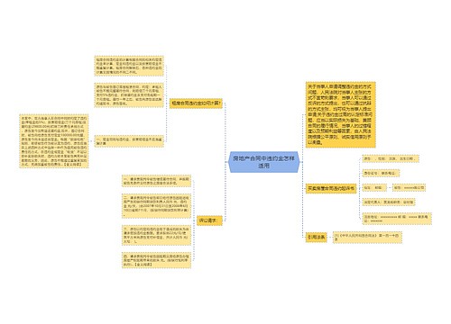 房地产合同中违约金怎样适用