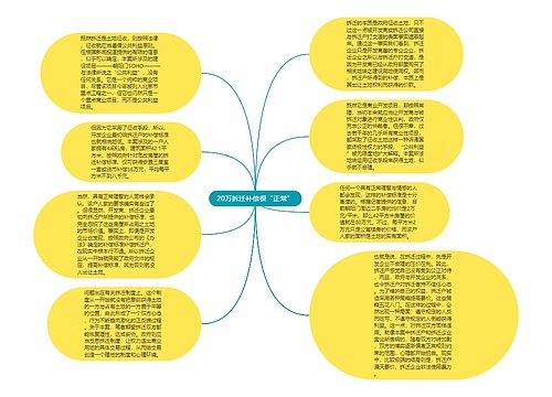 20万拆迁补偿很“正常”