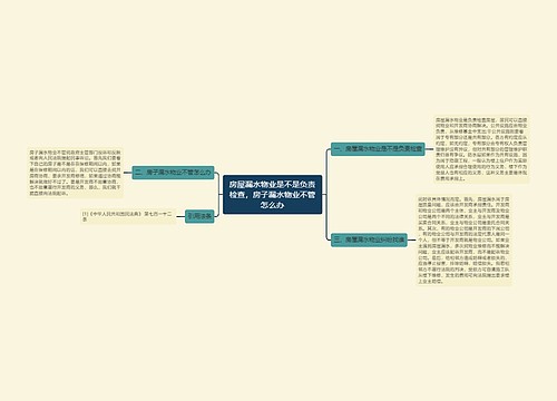 房屋漏水物业是不是负责检查，房子漏水物业不管怎么办