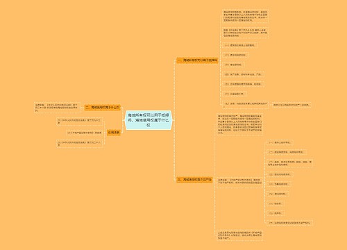 海域所有权可以用于抵押吗，海域使用权属于什么权