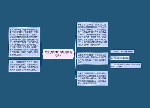 配套学校可以写进购房合同吗？