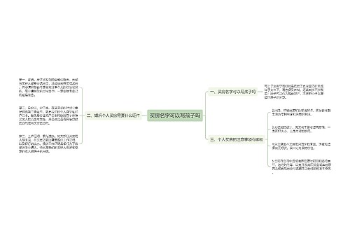 买房名字可以写孩子吗