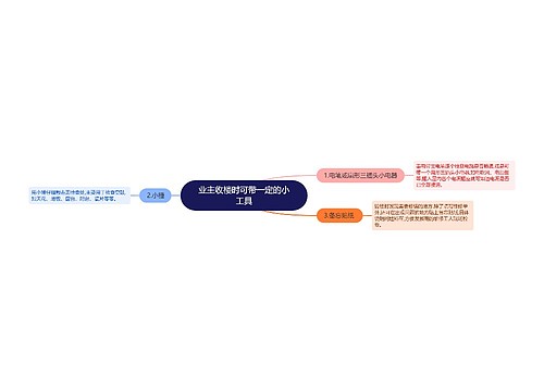 业主收楼时可带一定的小工具