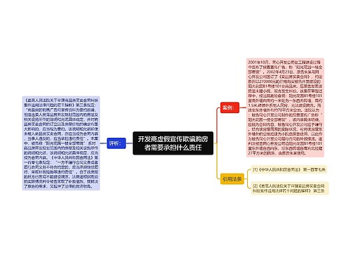 开发商虚假宣传欺骗购房者需要承担什么责任