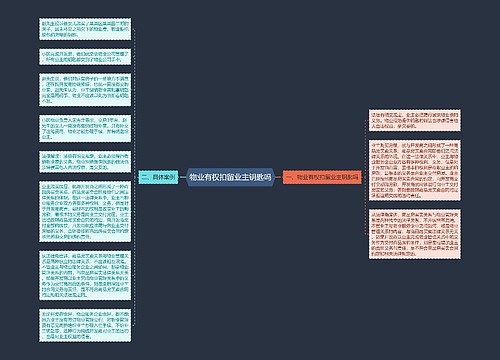 物业有权扣留业主钥匙吗