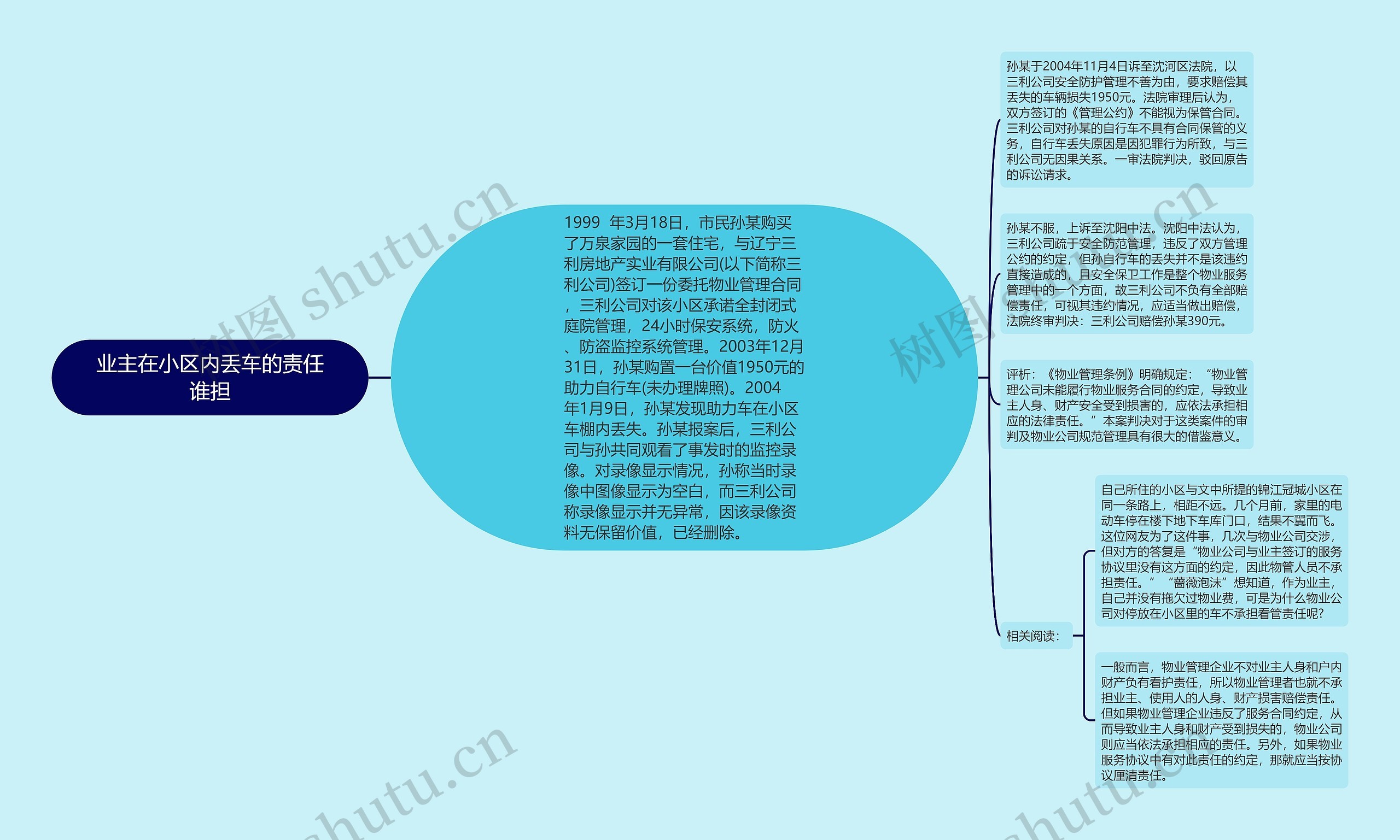 业主在小区内丢车的责任谁担思维导图