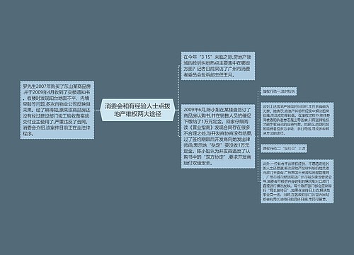 消委会和有经验人士点拨地产维权两大途径