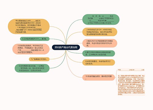 深圳房产商业代理合同