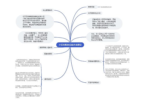 小区的配套设施多成摆设