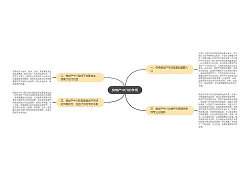 房地产中介的作用