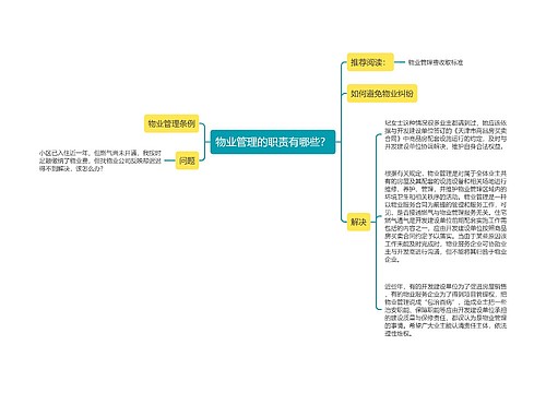 物业管理的职责有哪些？