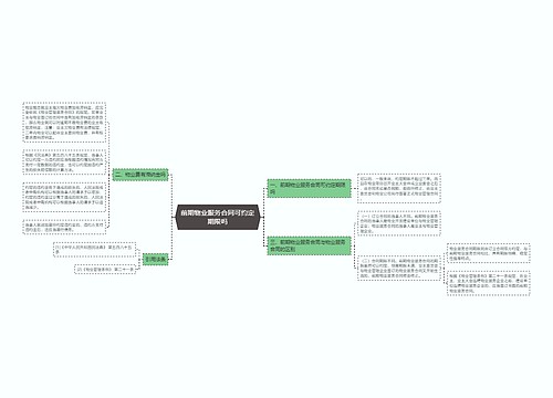 前期物业服务合同可约定期限吗