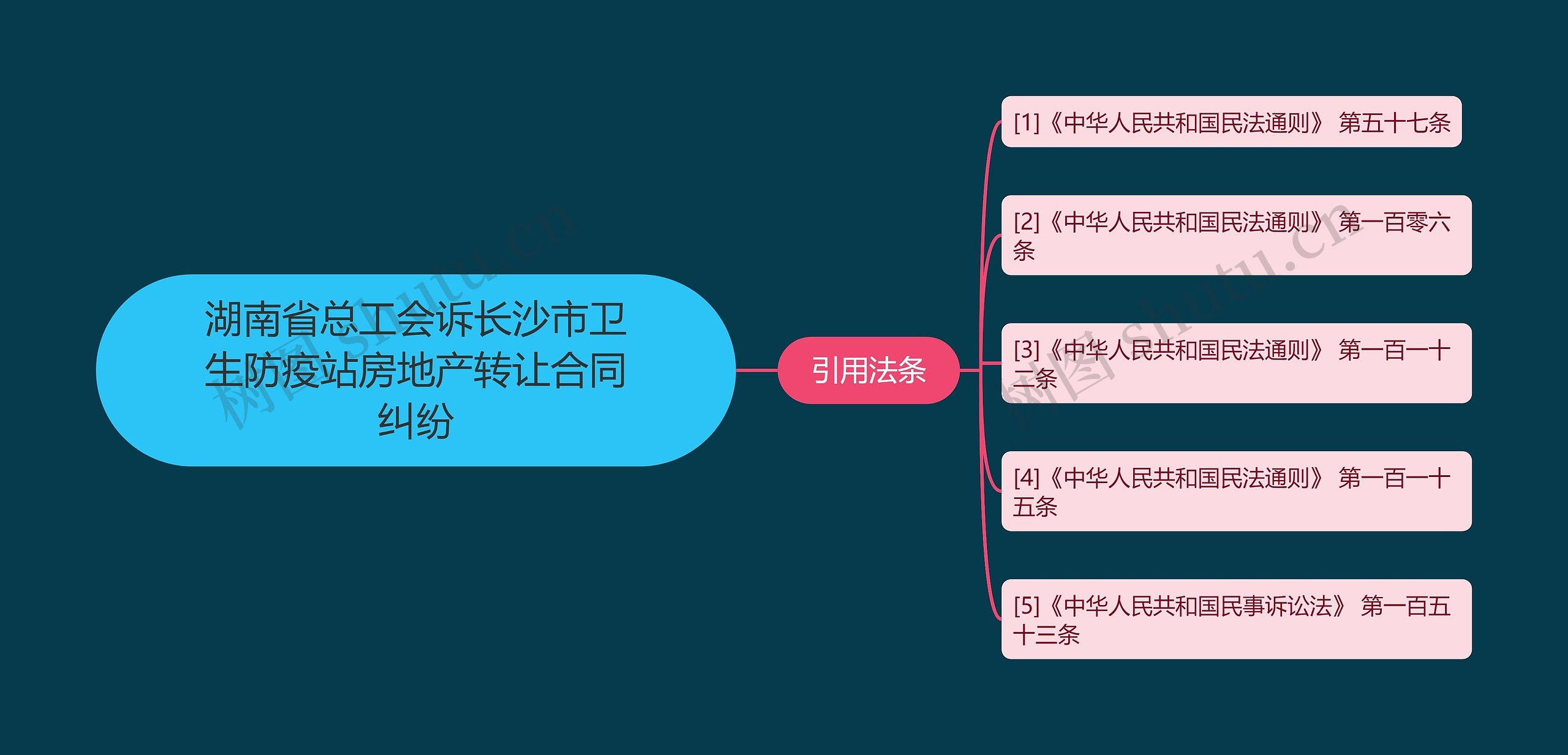 湖南省总工会诉长沙市卫生防疫站房地产转让合同纠纷思维导图