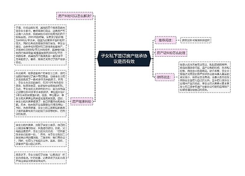 子女私下签订房产继承协议是否有效