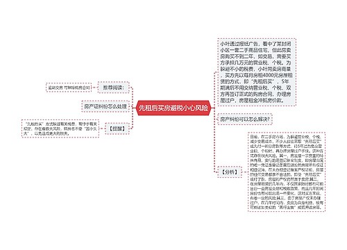 先租后买房避税小心风险