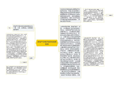 房地产价格评估机构资质核准