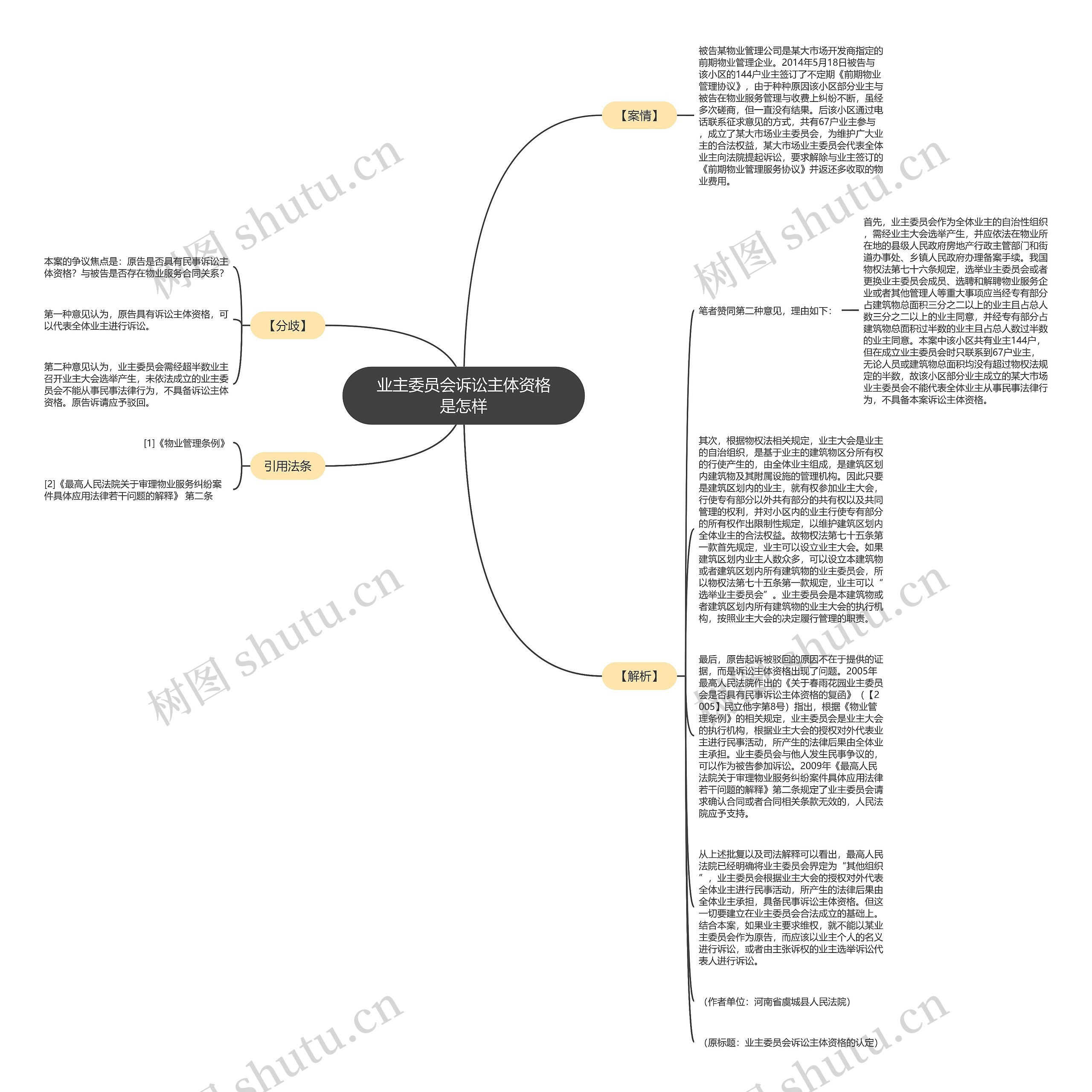 业主委员会诉讼主体资格是怎样思维导图