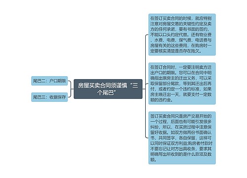 房屋买卖合同须谨慎“三个尾巴”