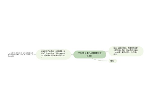 二手房买卖合同需要那些条款？